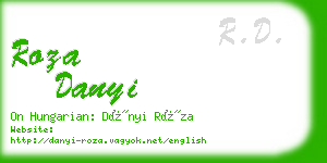 roza danyi business card